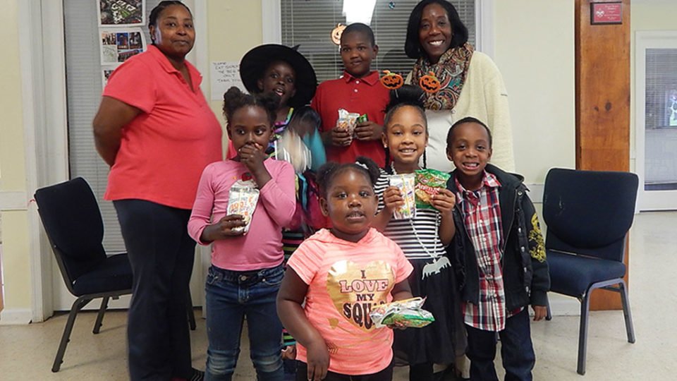PHA Claudette Grant and Sheri Hopper with kids
