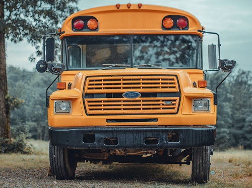 Front of a school bus